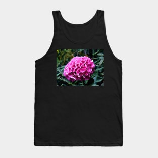 Deep Pink Summer Hydrangea Photo with Digital Effects Tank Top